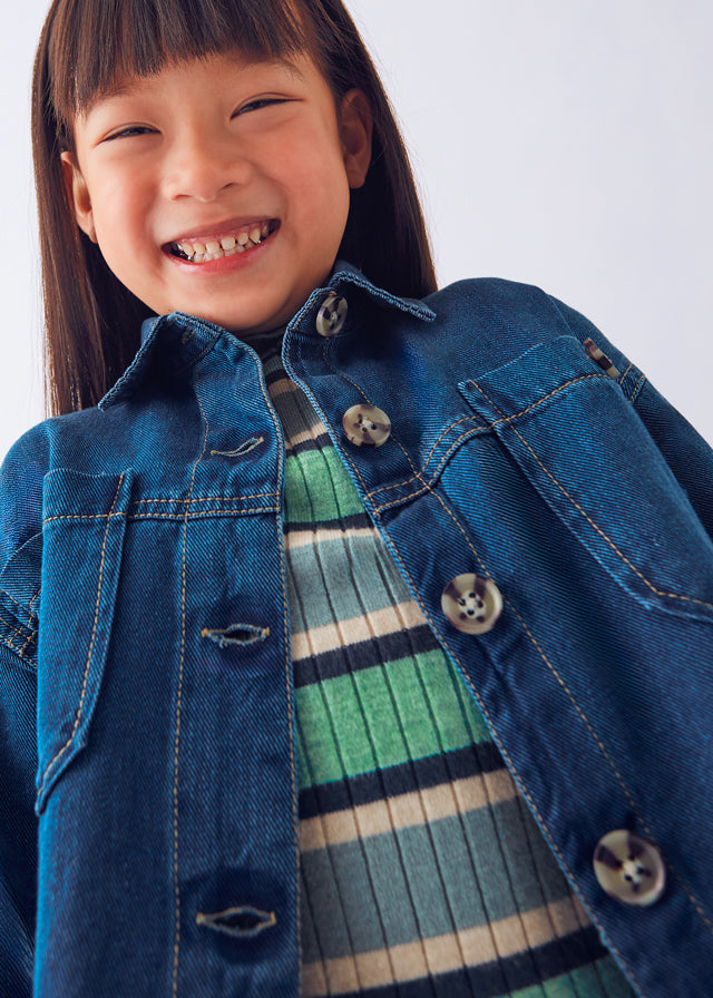 Flowy Denim Overshirt, 4135