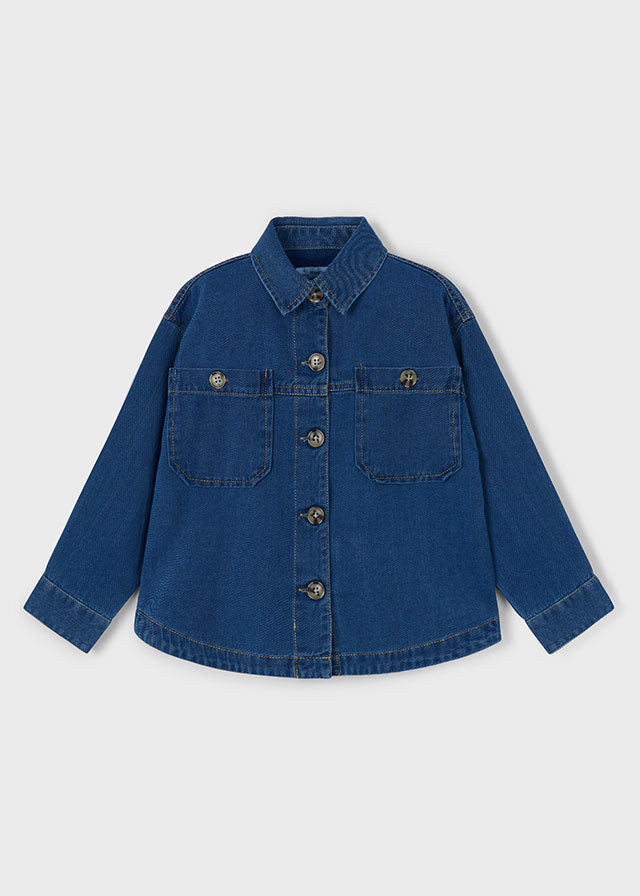 Flowy Denim Overshirt, 4135