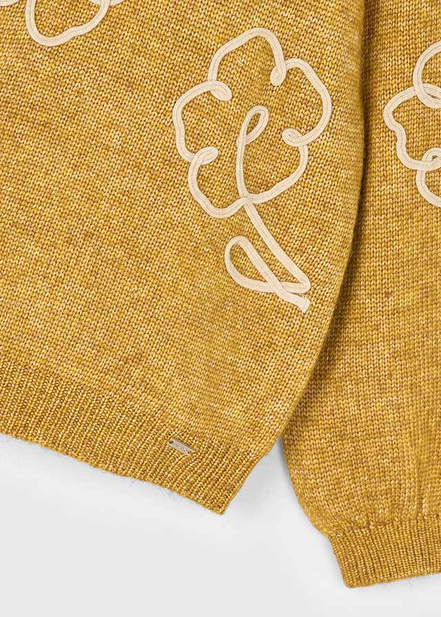 Flower Sweater, Mustard, 4308