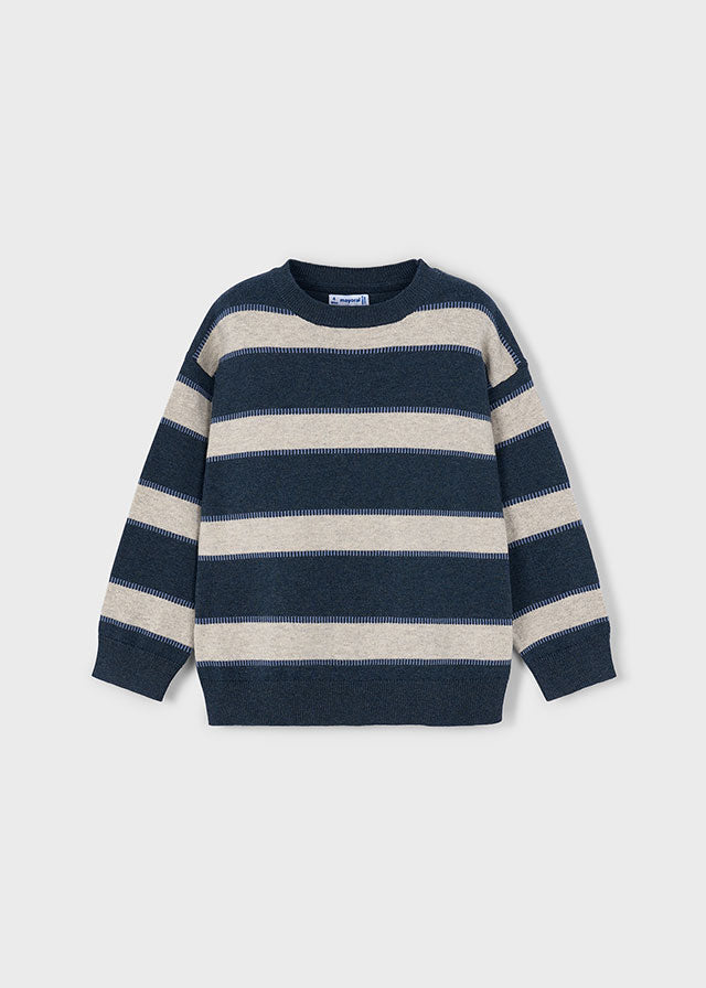 Wide Striped Sweater, 4374