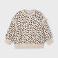 Ruffle Sleeve Pullover, Leopard, 4433