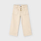 Wide Leg Twill Pants, Almond, 4576