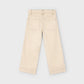 Wide Leg Twill Pants, Almond, 4576
