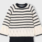 Black and White Striped Sweater, 4582