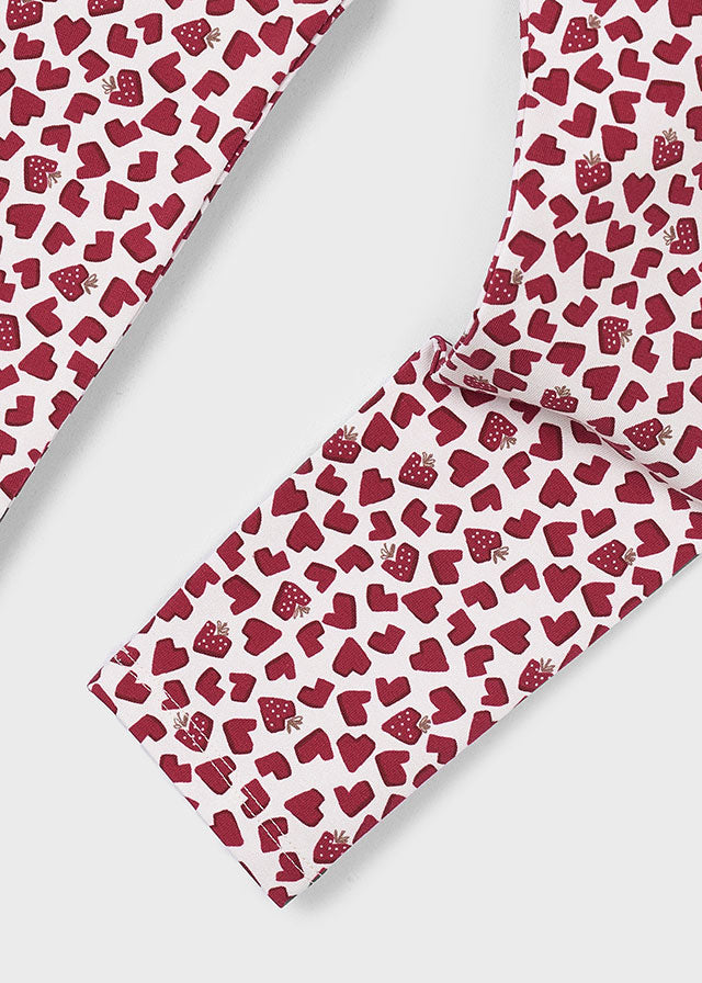 Printed Leggings, Strawberry Hearts, 4716