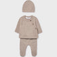 Knit Sweater and Hat Set, Sand, 9981