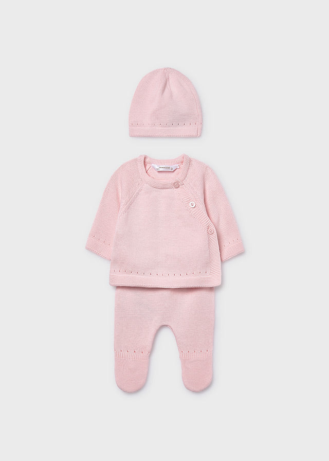 Knit Sweater and Hat Set, Rose, 9981