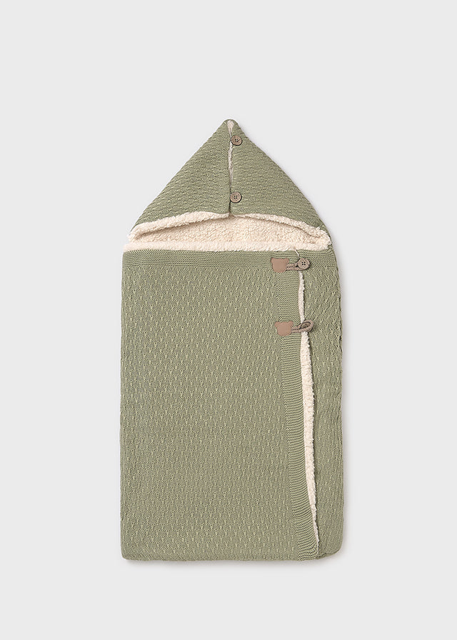 Hooded Stroller Blanket, Sage, 9999