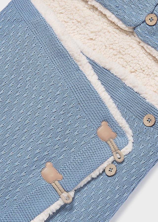 Hooded Stroller Blanket, Bluebell, 9999