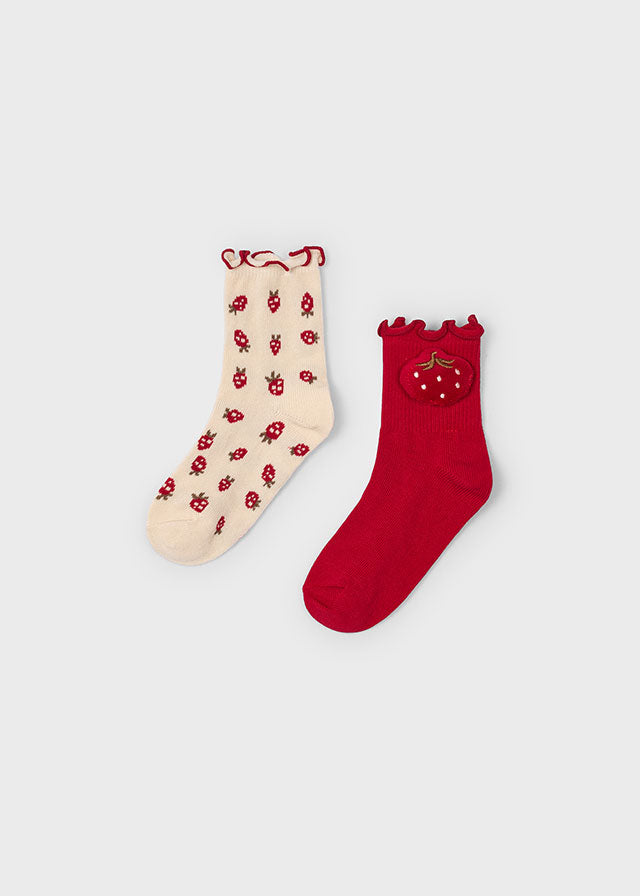 2-Pack Strawberry Socks, 10054
