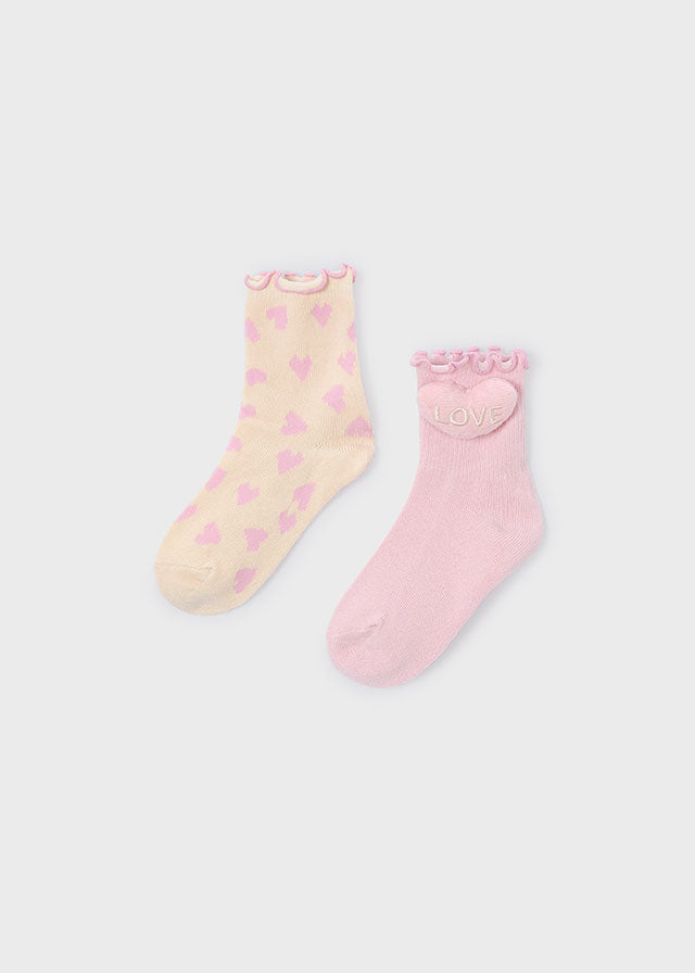 2-Pack Love Heart Socks, 10054