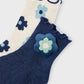 2-Pack Blue Flower Socks, 10054