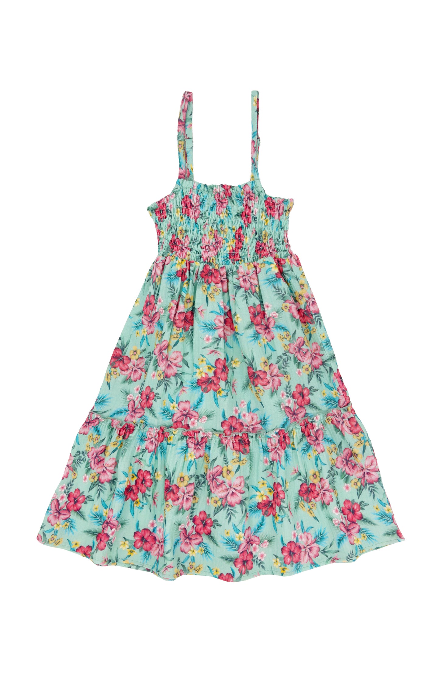 Marina Smocked Dress, Beach Glass