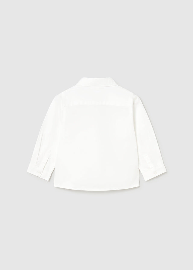 L/S Button Up Shirt, White, 124