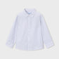 L/S Dress Shirt, Blue/White Stripe, 146