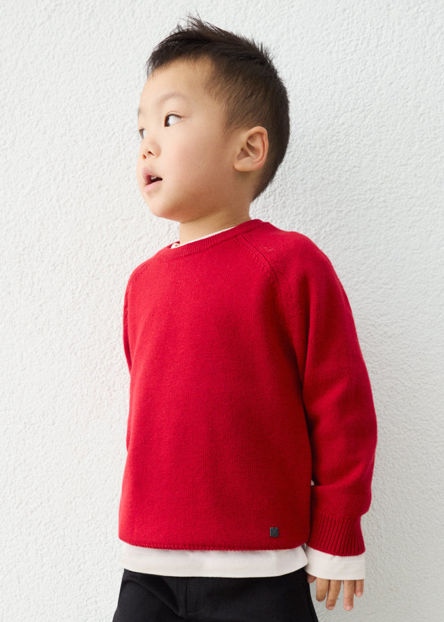 Crewneck Sweater, Red, 311