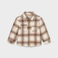 L/S Fleece-Lined Plaid Shirt, Brown, 2108