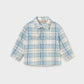 L/S Fleece-Lined Plaid Shirt, Blue, 2108