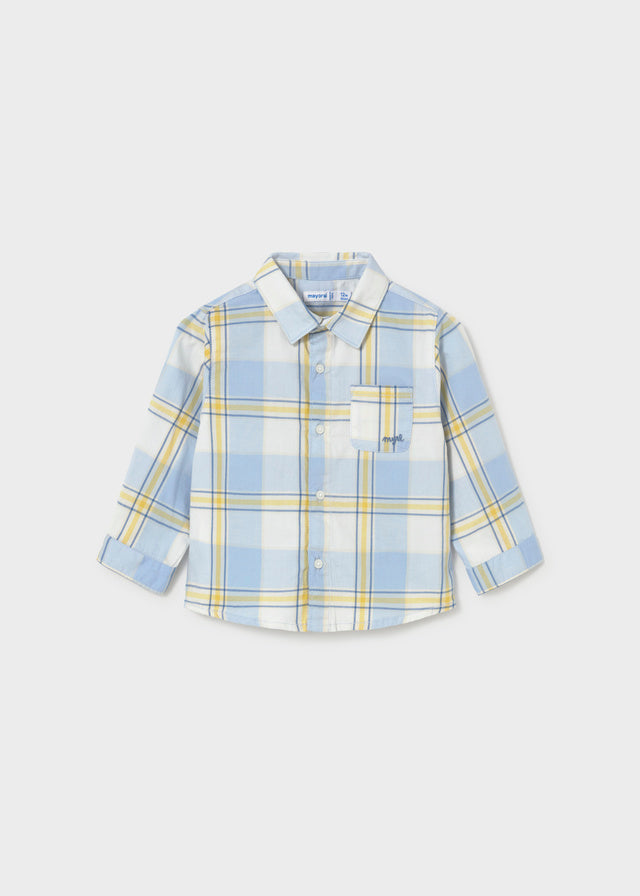L/S Plaid Shirt, Rain, 2112
