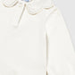 L/S Polo w/Wave Collar, Champagne Stitching, 2114
