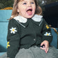 Embroidered Cardigan, Green, 2306