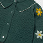 Embroidered Cardigan, Green, 2306