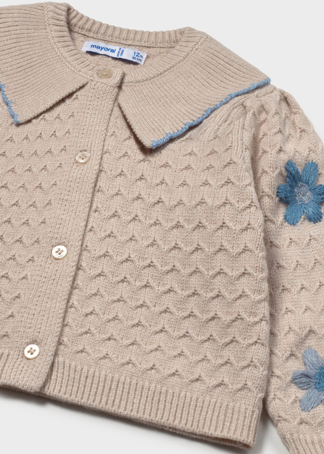 Embroidered Cardigan, Seed, 2306