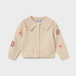 Embroidered Cardigan, Cream, 2306