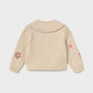 Embroidered Cardigan, Cream, 2306
