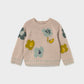 Knit Sweater, Oatmeal Floral, 2384