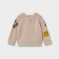 Knit Sweater, Oatmeal Floral, 2384