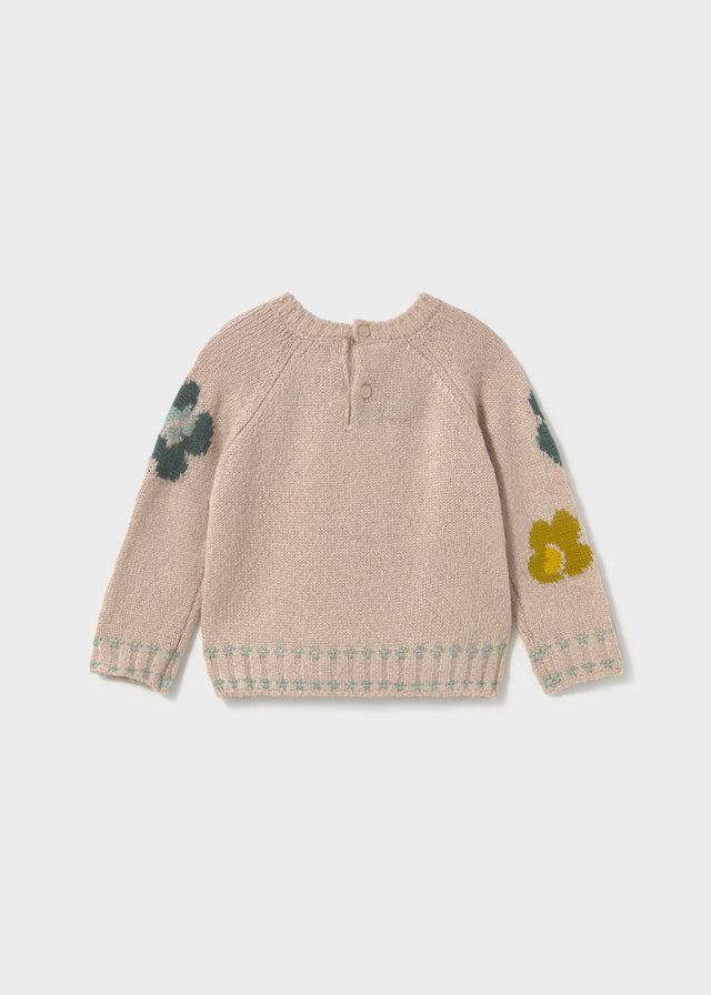 Knit Sweater, Oatmeal Floral, 2384