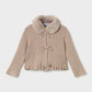Faux Fur Collar Cardigan, Seed, 2386