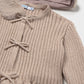 Faux Fur Collar Cardigan, Seed, 2386