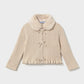 Faux Fur Collar Cardigan, Cream, 2386