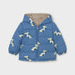 Reversible Hooded Puffy Coat, Racecars, 2421