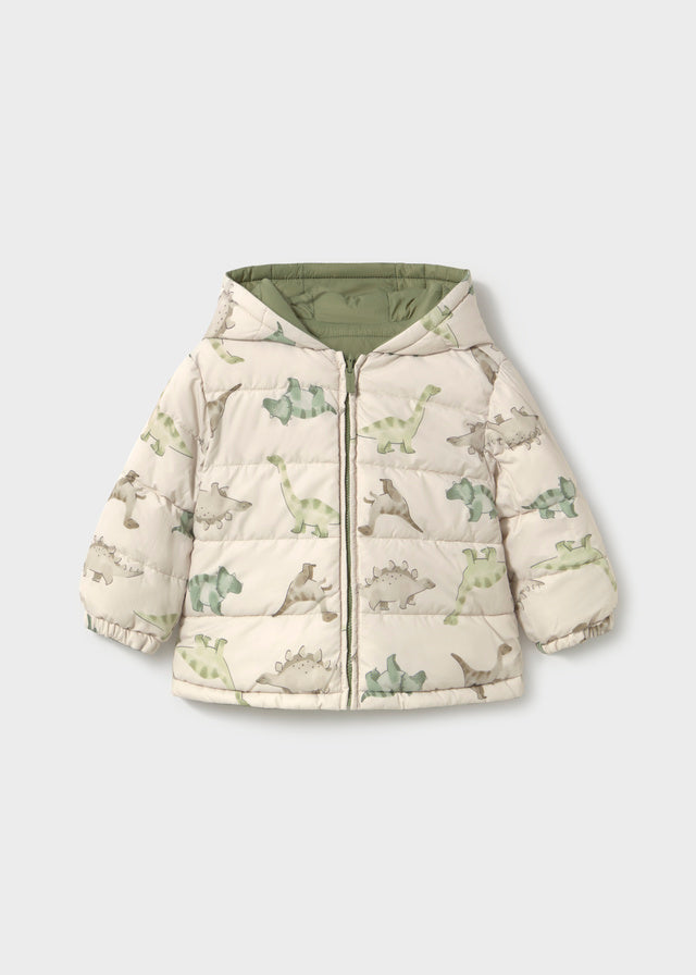 Reversible Hooded Puffy Coat, Dinosaurs, 2421