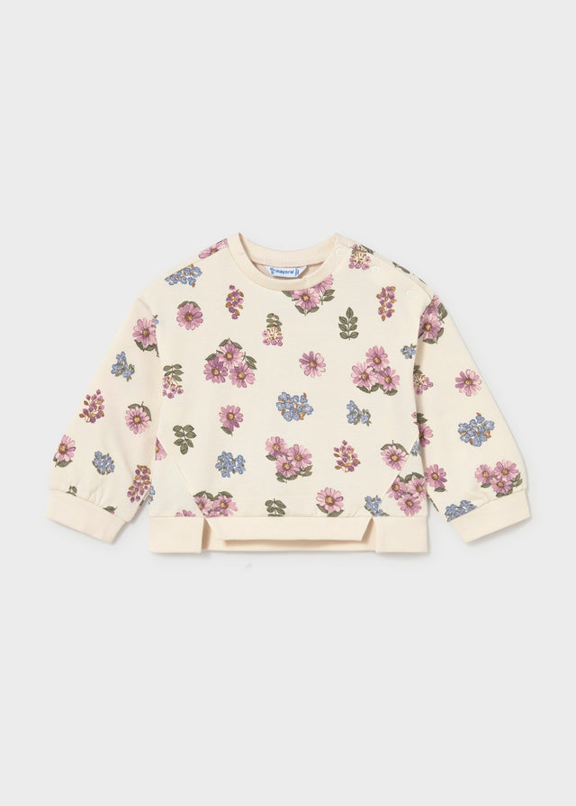 Floral Printed Crewneck Sweatshirt, 22433