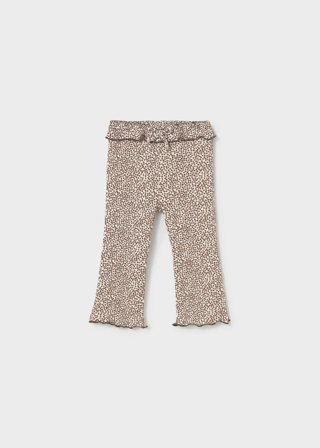 Ribbed Flare Leggings, Chocolate Spots, 2709