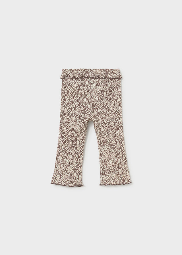 Ribbed Flare Leggings, Chocolate Spots, 2709