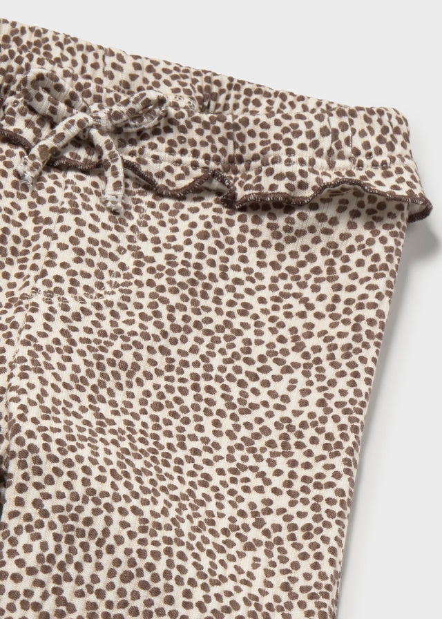 Ribbed Flare Leggings, Chocolate Spots, 2709