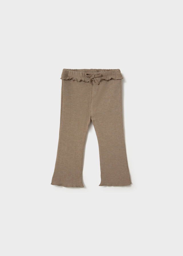 Ribbed Flare Leggings, Heathered Brown, 2709