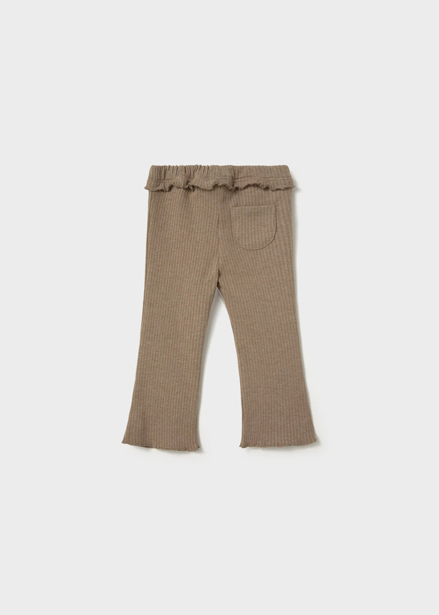 Ribbed Flare Leggings, Heathered Brown, 2709