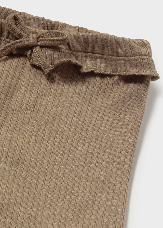 Ribbed Flare Leggings, Heathered Brown, 2709