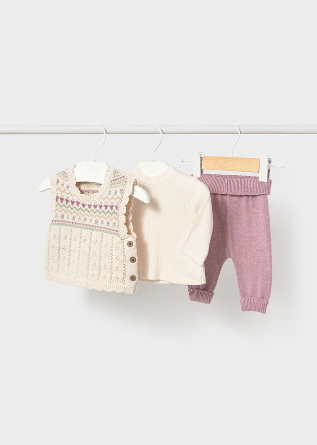 Knit Set, Heathered Mauve, 2757