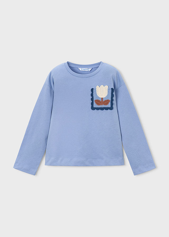L/S Tee, Flower Pocket, 4029