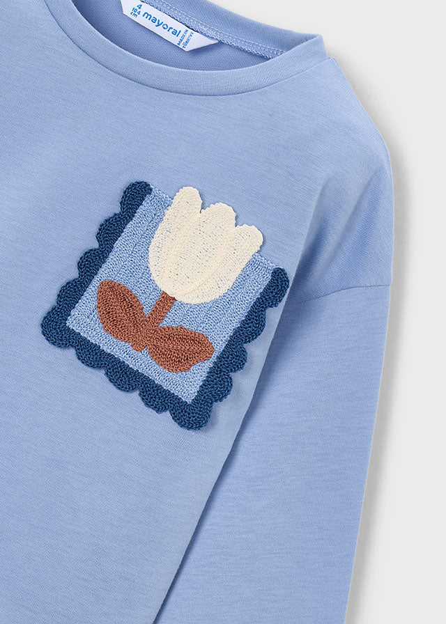 L/S Tee, Flower Pocket, 4029