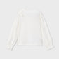 L/S Sparkle Bow Blouse, Natural, 4032