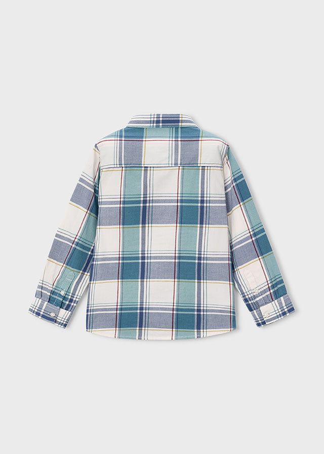 L/S Plaid Shirt, Lake, 4102