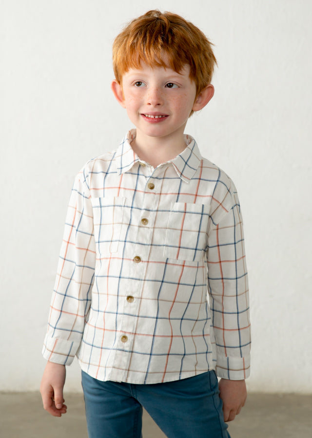 L/S Windowpane Shirt, 4144